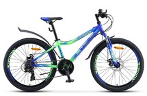 Фото: Велосипед STELS Navigator 450MD, 24, V030, Синий/Зеленый
