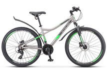 Фото: Велосипед STELS Navigator 610D, рама 16, цвет Серый/Зелёный