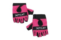Фото: Велоперчатки детские JETCAT PRO, без пальцев, размер M, Розовый/Чёрный