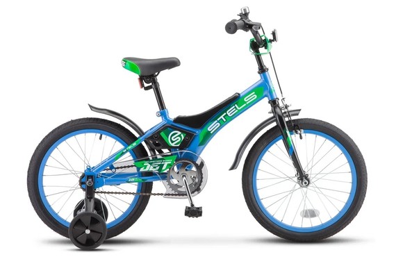 Фото: Велосипед STELS Jet 16, Голубой/Зелёный