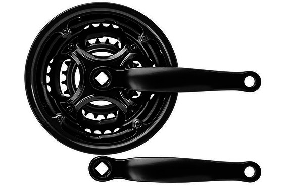 Фото: Система шатунов HDLwheel (Larsen), (42/34/24Т), 170мм, 5-7ск., Черный