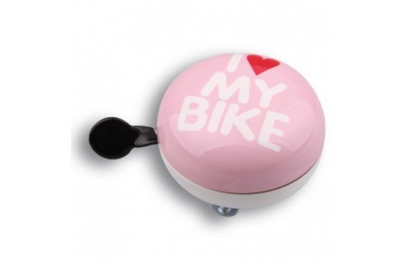 Фото: Звонок GREEN CYCLE GCB-1058S, I love my bike, розовый
